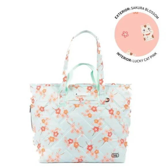 Lug Expandable Carry-All Tote Bag-Ferry SE XL Sakura Blossom - Picture 1 of 15